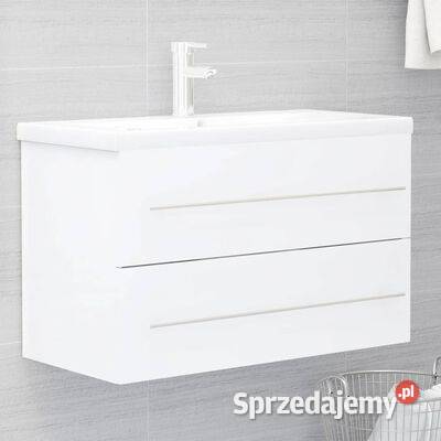 vidaXL Szafka pod umywalkę biała 80x385x48