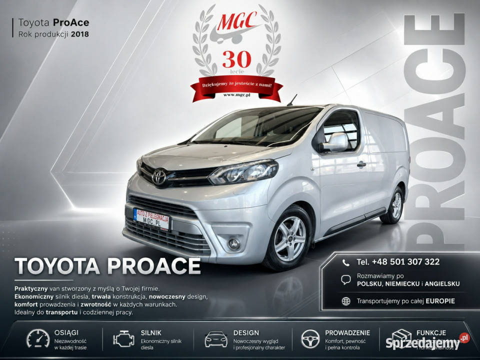 Toyota ProAce Toyota PROACE 16 AUTOMAT L1H1 STAN Łaziska Górne sprzedam