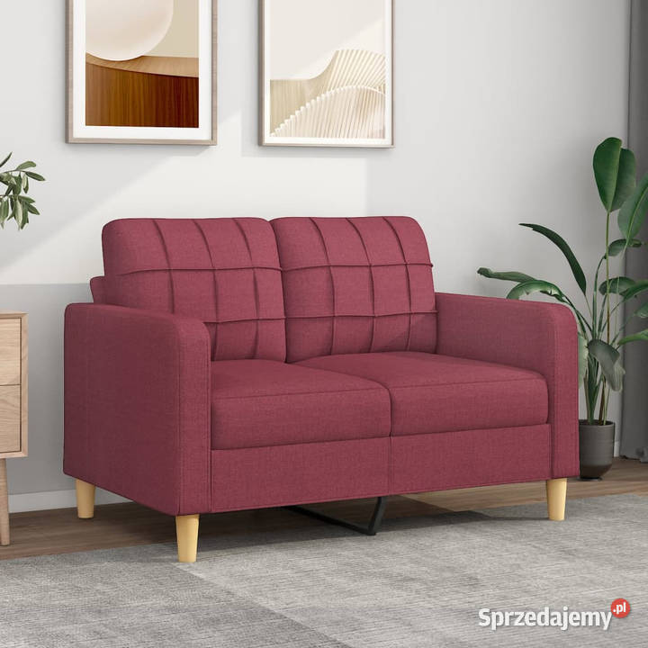 Sofa 2osobowa winna czerwień 120 tapicerowana Warszawa