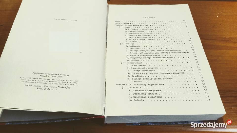 Algebra wyższa Zdzisław Opial 1975 TWARDA Gdańsk