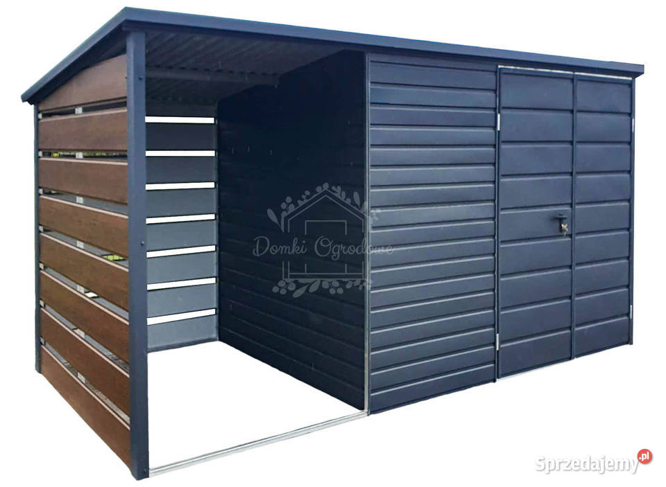 Schowek Domek Ogrodowy 3x2m wiata 15x2m Antracyt
