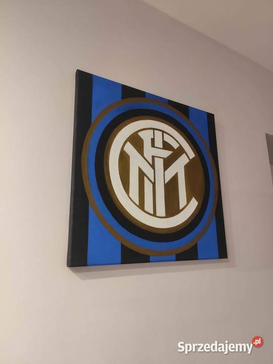 Inter Mediolan herb namalowany na płótnie 60 x Kraków