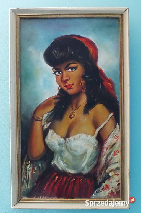 Torino La Bella Dorita Obraz Olejny Vintage dolnośląskie Lubin