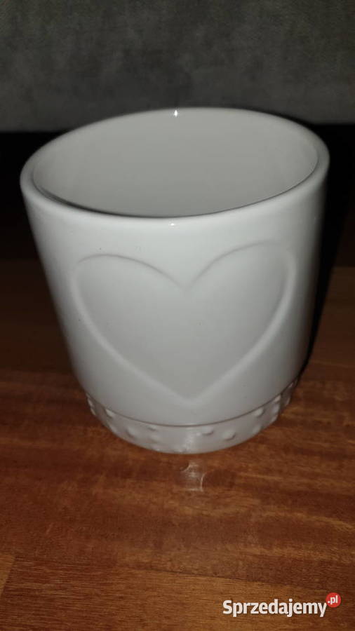 Białe ceramiczne osłonkidoniczki 4 sztuki 20 Doniczki i osłonki Warszawa