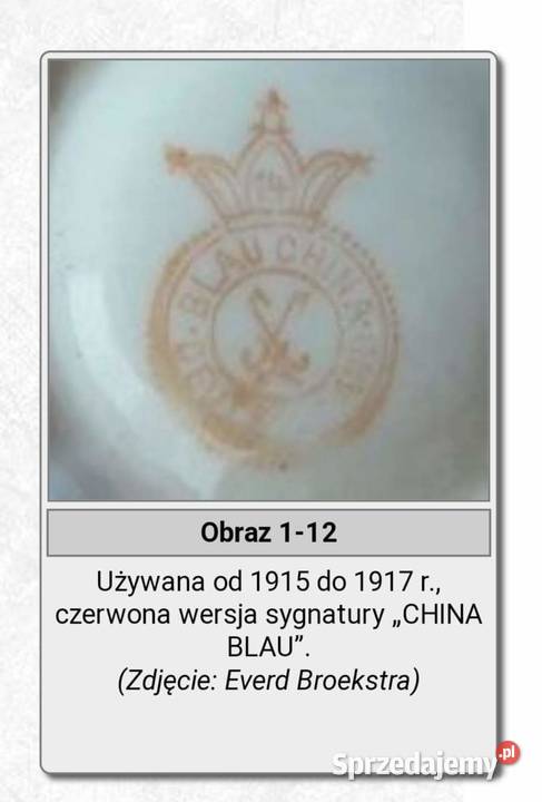 PATERA CHINA BLAU
z rzadką czerwona sygnaturą Pabianice