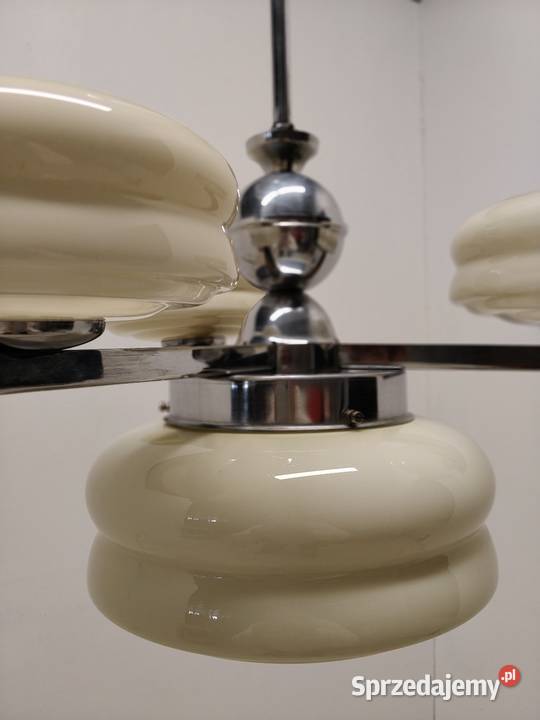 żyrandol sufitowy art Deco vintage lata 50te łódzkie Radomsko