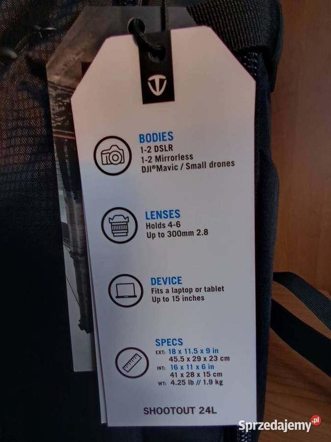 TENBA Shootout II 24L Backpack Black Nowy plecak Książ Wielkopolski