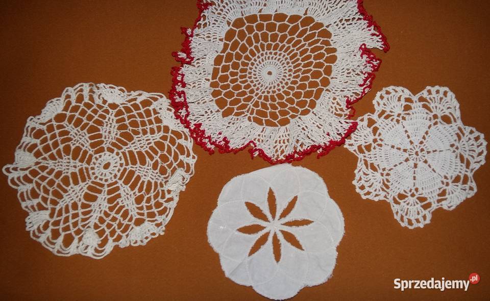 Serwetka szydełkowa serweta serwetki RĘKODZIEŁO biały Łódź