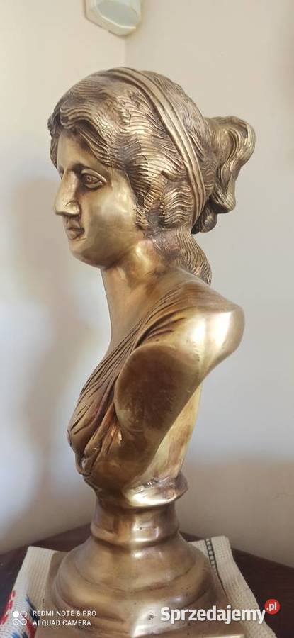 Piękne popiersie Diany Artemidy Mosiądz Gdańsk sprzedam