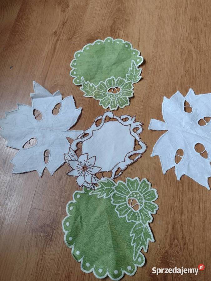 Serwetki podkładki hand made biały Brodnica