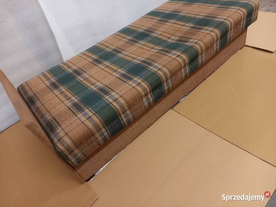 Tapczan ciemno zielono brązowy Grójec