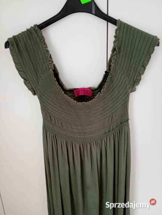 Stylowa Sukienka Boho Khaki maxi długa rozmiar Włocławek