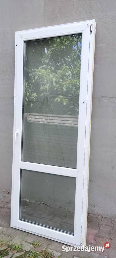 Drzwi balkonowe 88x221 z roletą zewnętrzną Drzwi balkonowe i tarasowe śląskie Rybnik