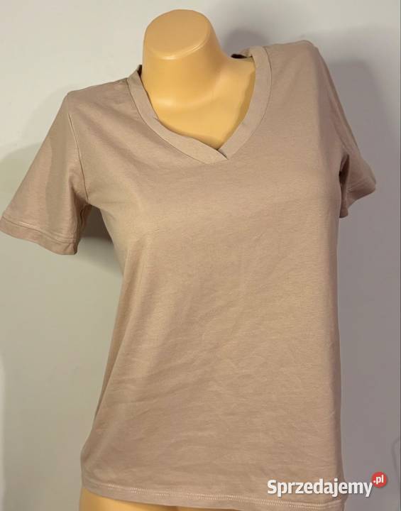 Beżowa koszulka Reserved Reserved Pruszków