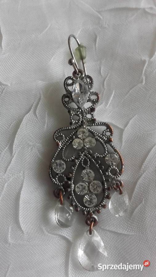 KOLCZYKI PRZECIERANE MIEDZIĄ Z CYRKONIAMI Piła