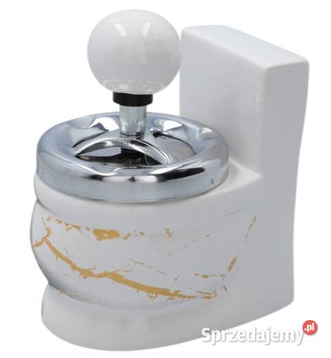 Biała Popielniczka w Kształcie Kibelka WC Ostrowy nad Okszą sprzedam