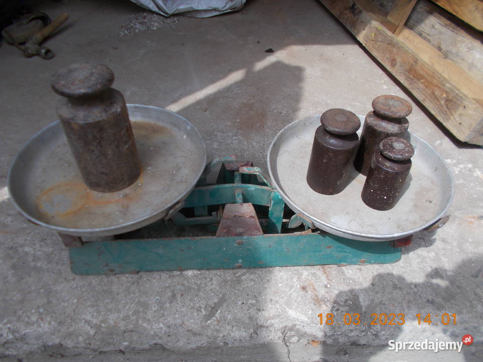 waga szalkowa odważniki ciężarki Pigża