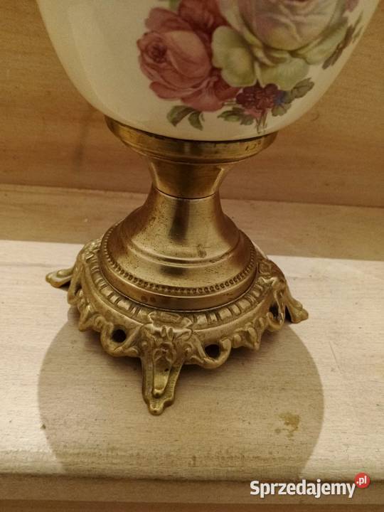 lampa naftowa majolika Fałków