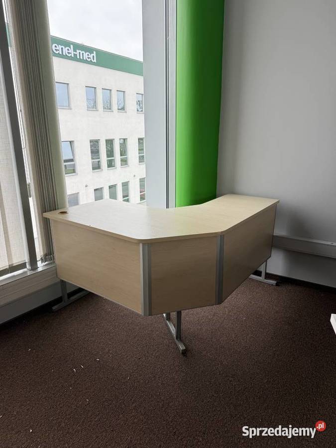 Biurka drewniane narożne biurowe mazowieckie Warszawa sprzedam