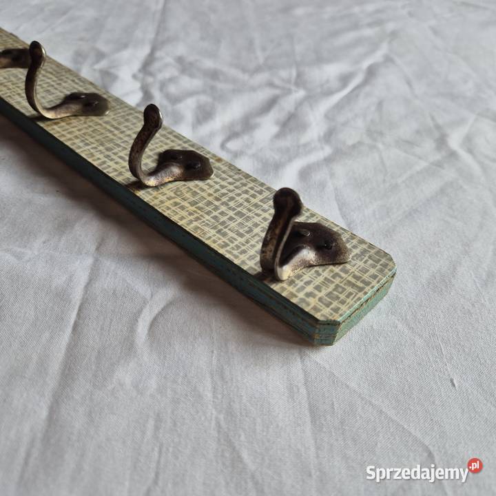 Wieszak prl vintage kuchnia 1960 z PRLu szaro Brzesko