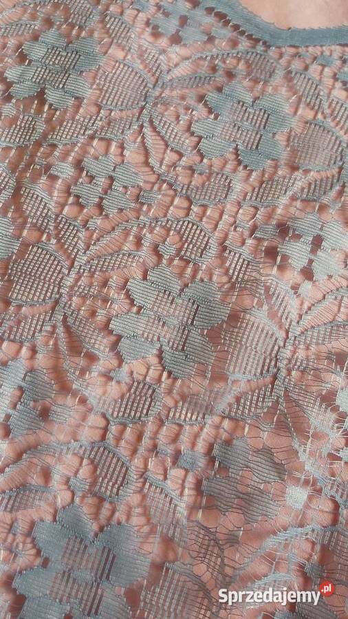 Koronkowa tkanina żakardowa na firany dekorację Zgierz