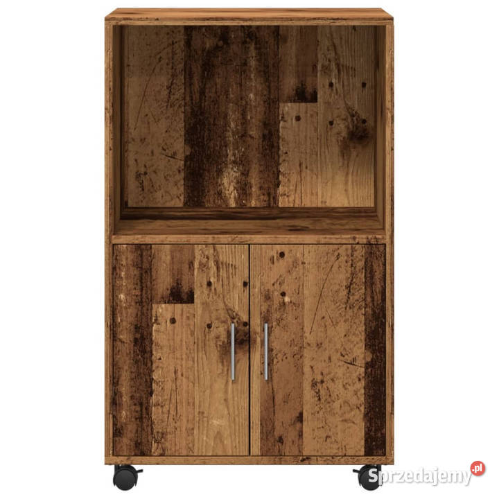 Szafka na kółkach stare drewno 55x40x91 WM853189 Pozostałe Warszawa