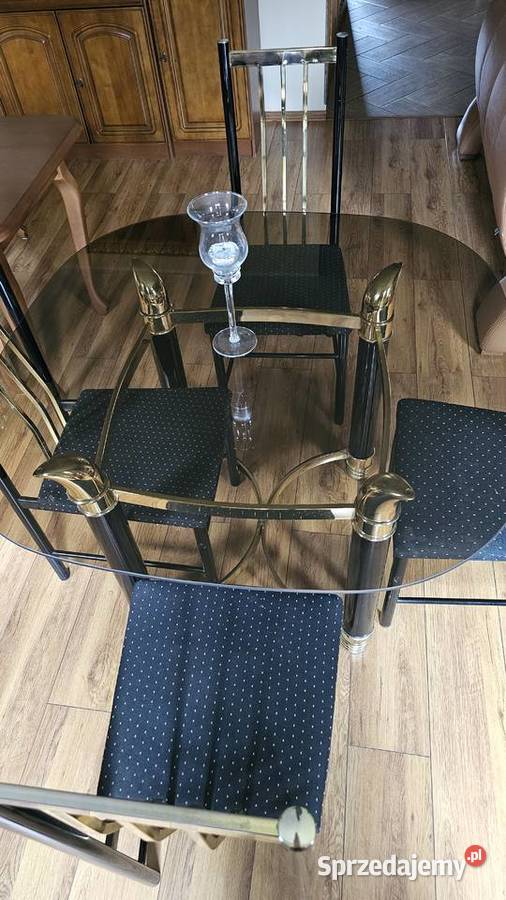 Stół z krzesłami w stylu Glamour sprzedam