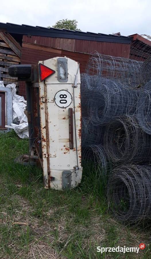 Przyczepa przyczepka jednoosiowa DDR części Polkowice