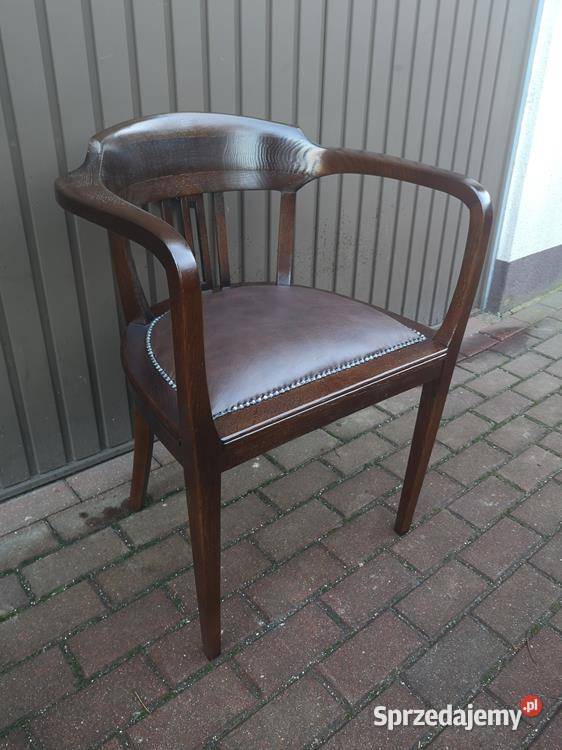 Stary Fotel Krzesło Dębowy Gabinetowy Secesja wielkopolskie Swarzędz sprzedam