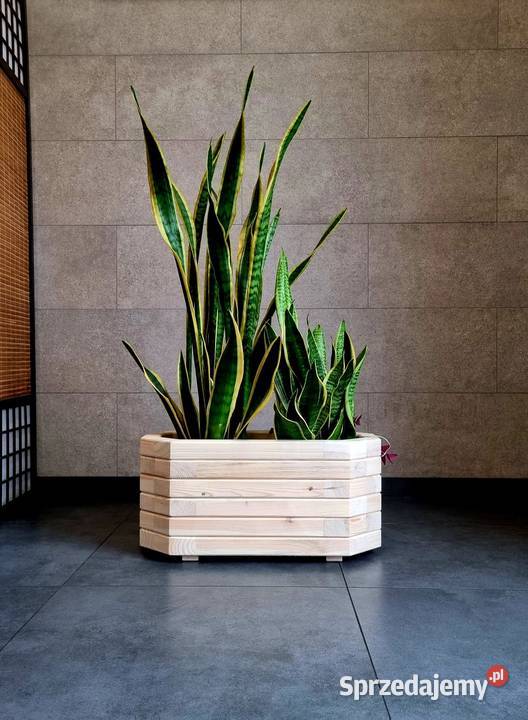 Donica drewniana prostokątna donica ogrodowa Kalety