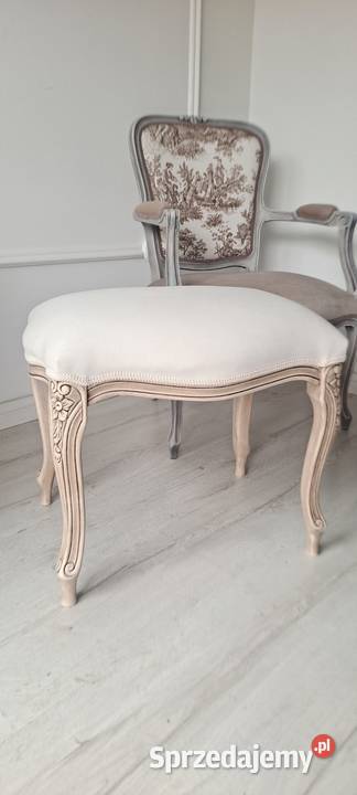 Stylowa pufa podnóżek stołek taboret Ludwik 47cm Fotele Szczecin