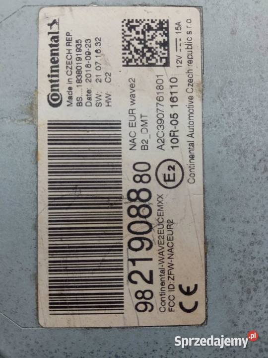 RADIO 9821908880 Toyota ProAce II 2016 Wyposażenie wnętrza