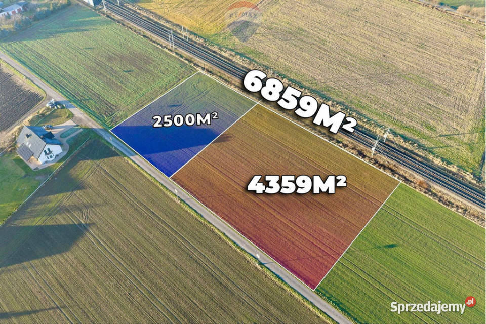 Dwie działki 6859 m w pobliżu Legnicy dolnośląskie Siedliska