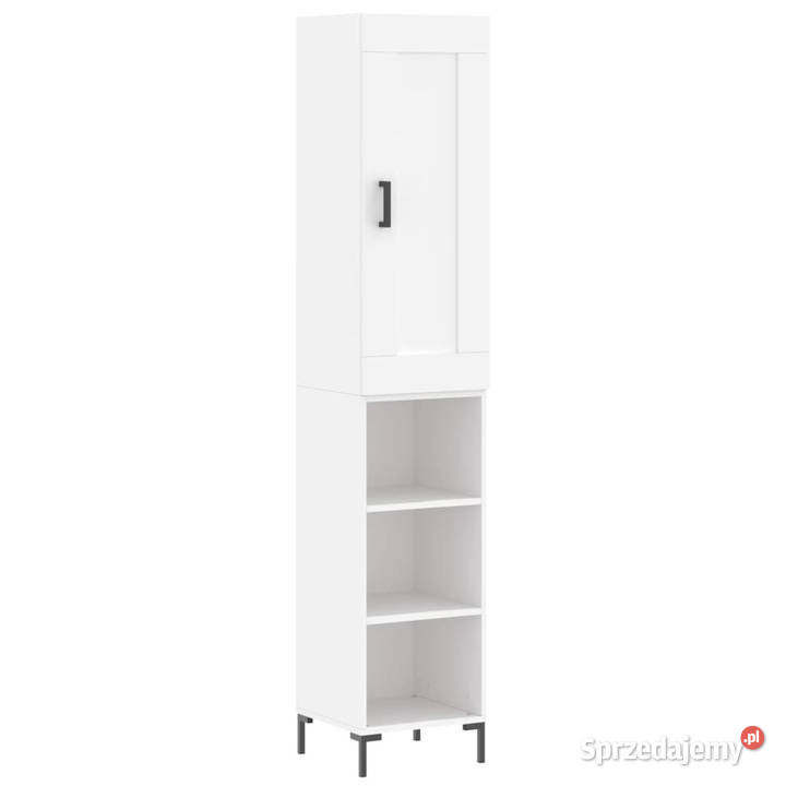 Wysoka szafka biała 345x34x180 materiał mazowieckie Warszawa