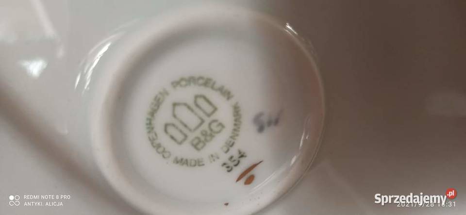 Filiżanka na podstawce Mewy Royal Copenhagen Gdańsk