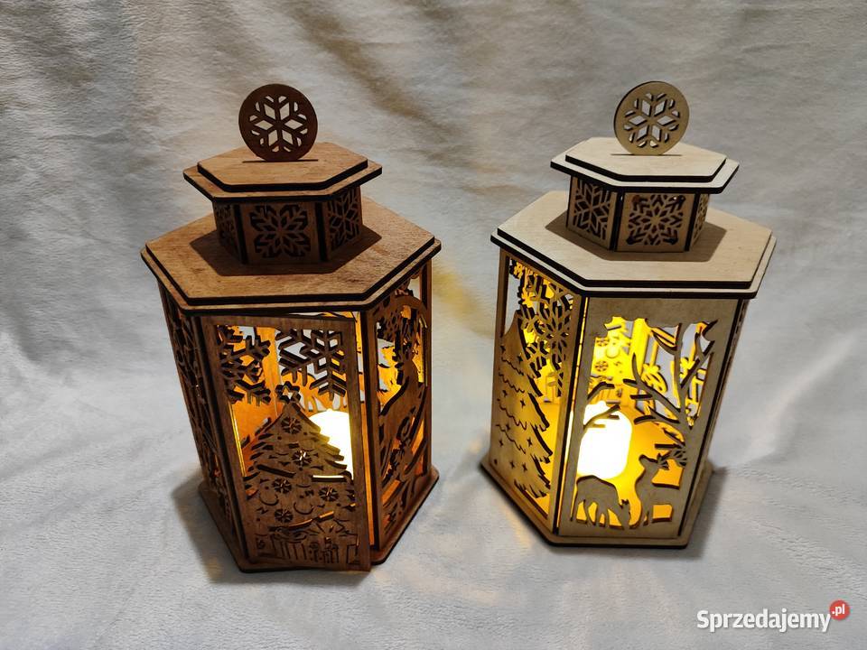 Drewniany lampion świąteczny Różne wzory i Wrocław
