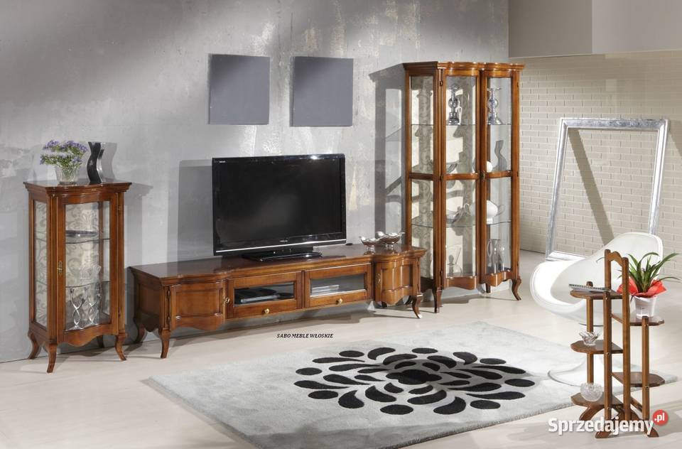 Klasyczny stolik rtv włoski drewniany w kolorze podkarpackie Przemyśl