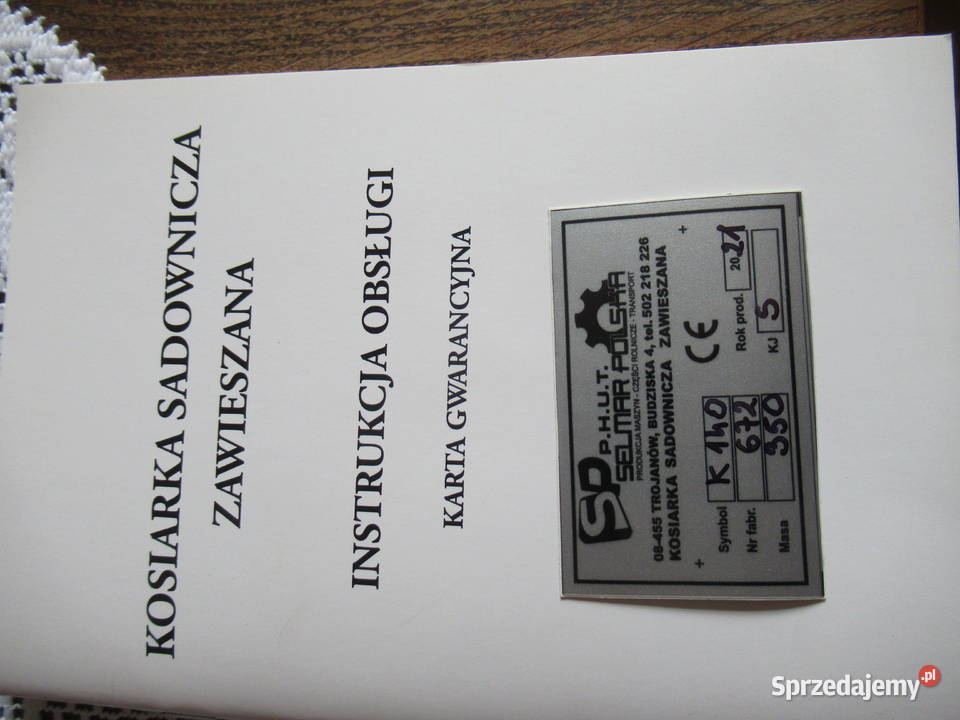 Kosiarka sadownicza Rokosan Selmar K140 świętokrzyskie
