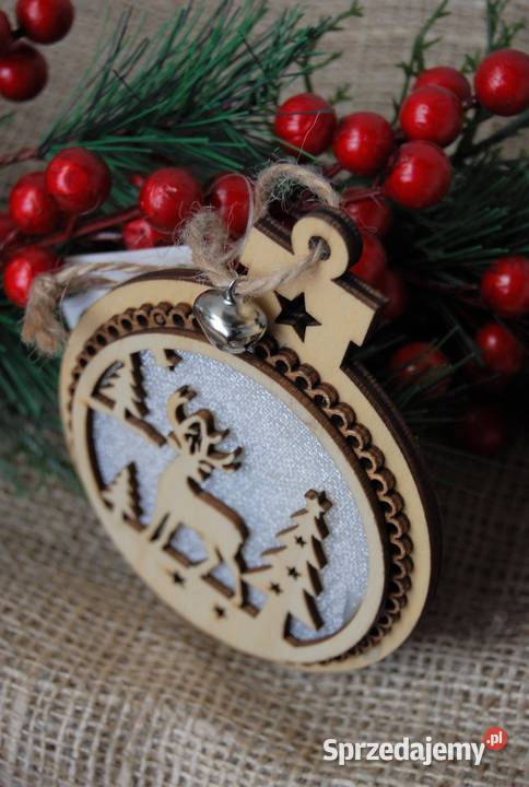 Zawieszka drewniana podświetlana bombka LED Lublin sprzedam