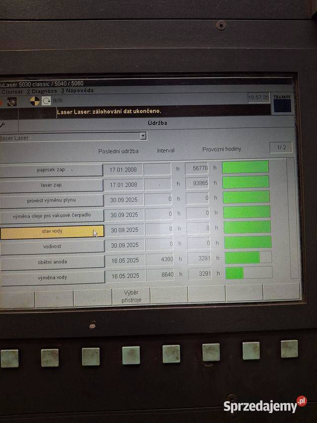 Laser TRUMPF TruLaser 5030 Classic z 2008 roku Produkcja
