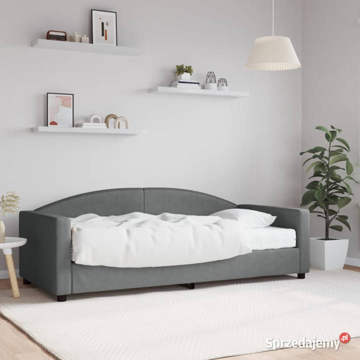 Sofa z materacem ciemnoszara tkanina 90x190 Łóżka Warszawa