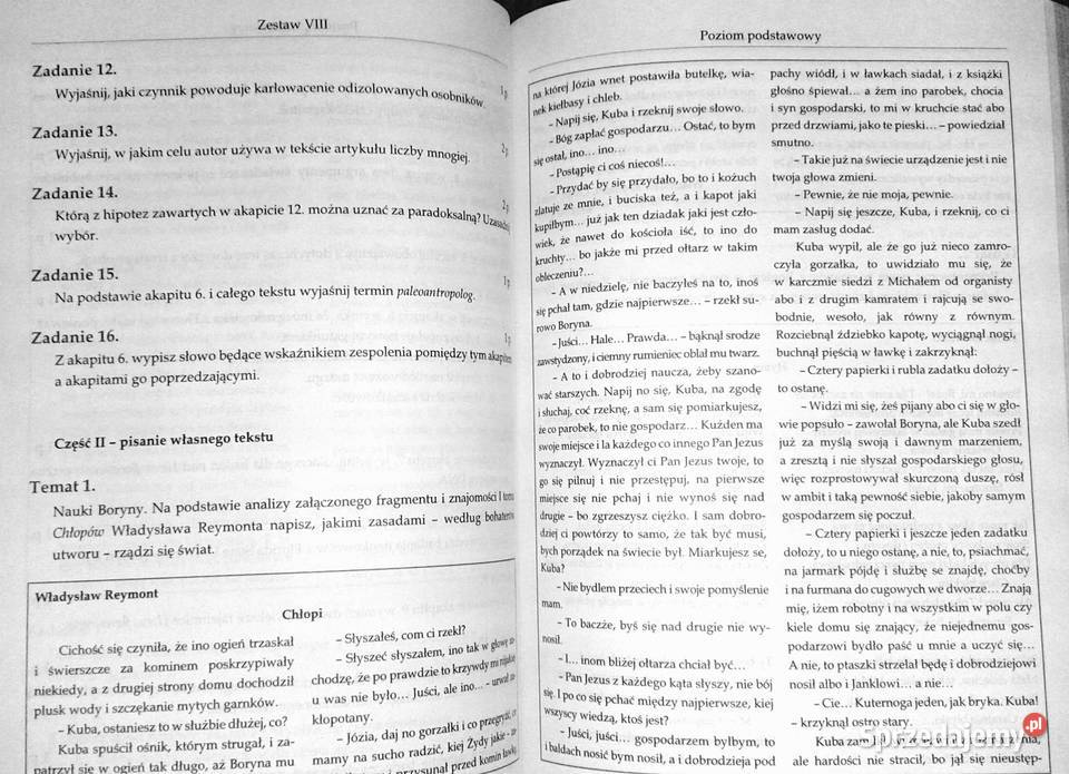 Język Polski Matura 2008 Arkusze egzaminacyjne