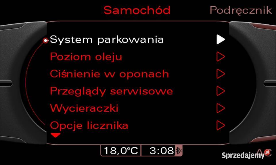 Polskie menu lektor AUDI A4 A6 A8 Q5 Q7 MMI 3G łódzkie