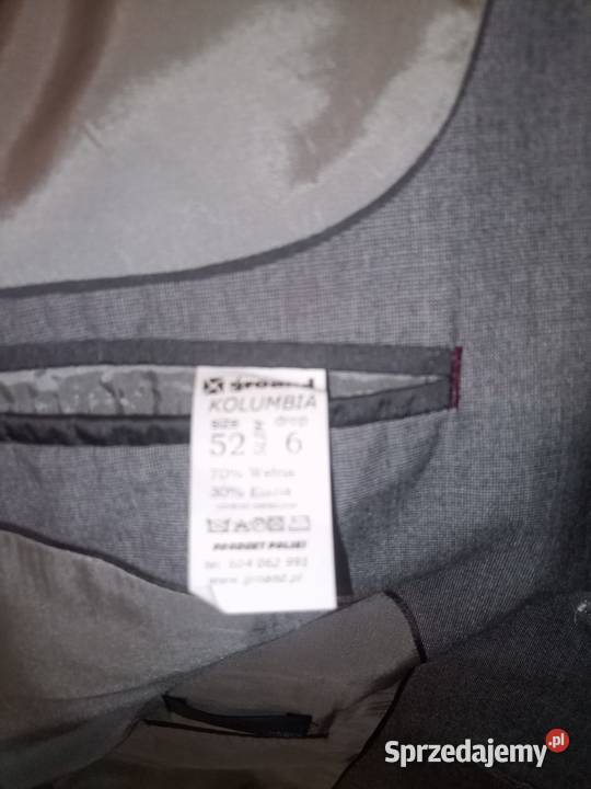 Garnitur Męski 52 szary/srebrny małopolskie Nowy Sącz