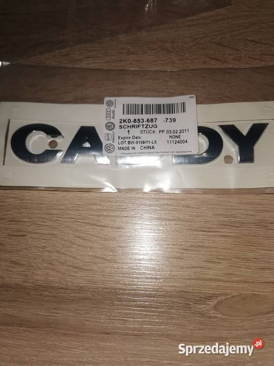 ORYGINALNY VW CADDY EMBLEMAT ZNACZEK NAPIS Luzino