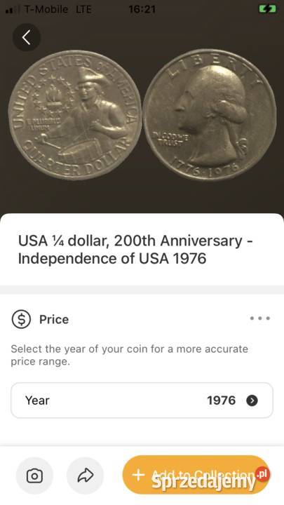 14 dollar 200 lat niepodleglosci USA produkcji Szczecin