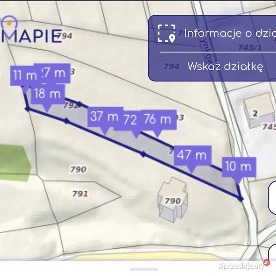 Działka Twardorzeczka z widokiem sprzedam