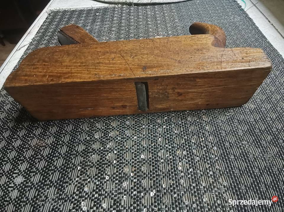 Zabytkowy strug hebel drewniany Art Deco Narzędzia Kraków