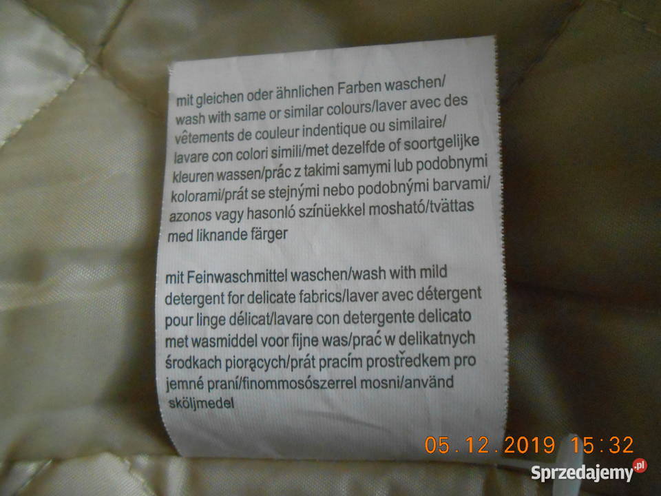 Kurtka ocieplana sztruks seledyn z futerkowym zielony Kępno