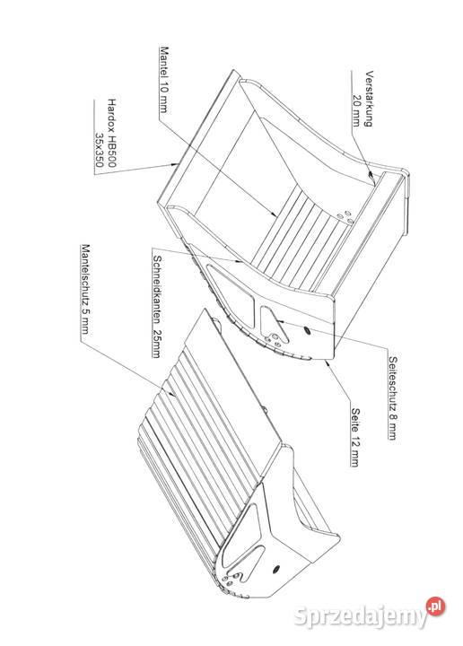 Łyżka podsiębierna Do koparki 14 do 20 Ton Do Koparki Miastko sprzedam